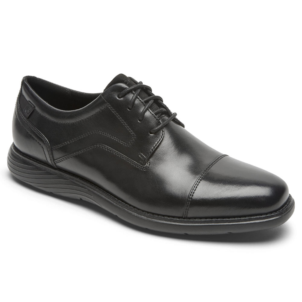 Rockport Oxfords For Mens Black - Garett Cap Toe - WB9471586